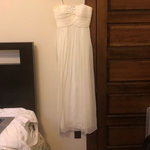 Donna Karen off white gown, strapless